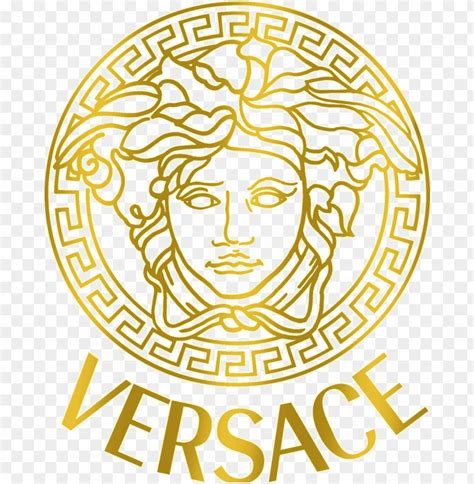 versace logo in gold|Versace logo gold transparent.